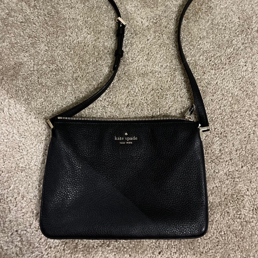 Kate spade black pebbled leather Crossbody bag